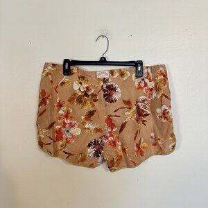 Vtg Cheeters Mens Swim Shorts Surf Line Hawaii Floral Drawstring Large Cotton